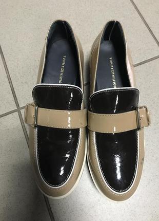 Туфли кожаные фирменные дорогой бренд tommy hilfiger размер 37