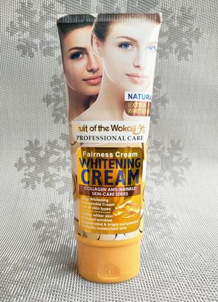 Крем для делікатного відбілювання wokali whitening cream collagen anti-wrinkle skin-care series.7 фото