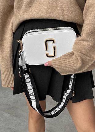 Жіноча сумочка / marc jacobs black-white / сумочка на подарунок