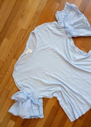 Легенька котон/трикотаж блуза з пишним рукавом h＆m 38р.