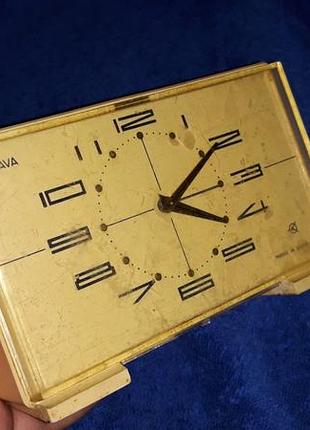 Часы будильник слава электромеханические ссср колекционные редкие настольный стрелочные