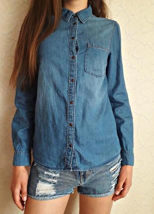 Джинсовая рубашка new look