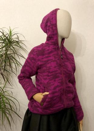 Шерсть100%,кофта вязаная с капюшоном,кардиган-куртка,этно стиль,sherpa outdoor,nepal1 фото