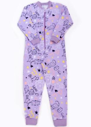 Комбинезон-пижама тёплый хлопок с начесом, теплий комбінезон піжама з начосом1 фото