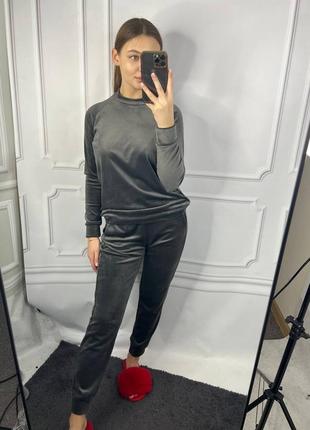 Велюровий костюм. плюшевий костюм. велюровий світшот та штани