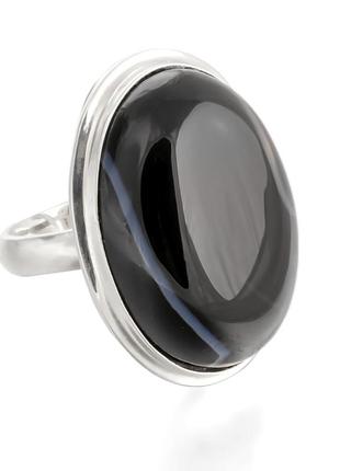 Оникс, серебро 925, кольцо, 434ко