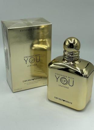 Emporio armani stronger with you leather від giorgio armani4 фото