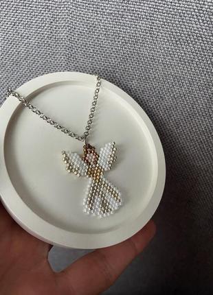 Підвіска з бісеру з ланцюжком