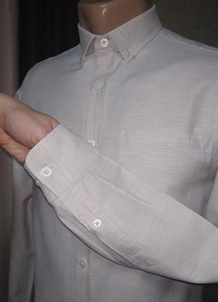 Стильна сорочка river island беж меланж. розмір xs s