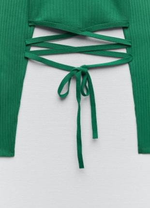 Кроп топ zara / кофта zara / топ с завязками 4
