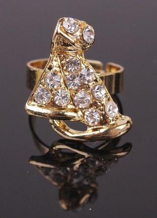 🏵красиве кільце в стразах, безрозмірне, нове!!! арт. 8522