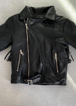 Шкіряна куртка на зріст 110-120см