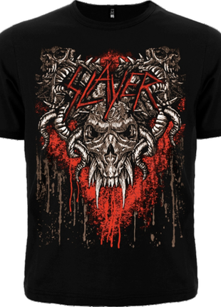Футболка рок-группы "slayer" — "world painted blood"