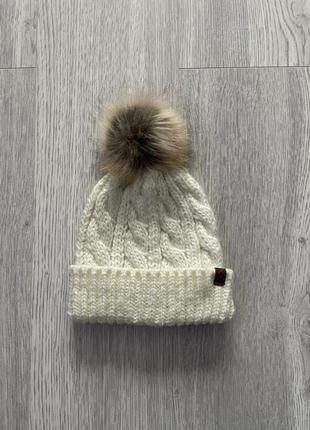 Крута в’язана шапка з помпоном головний убор h&m 6-8років