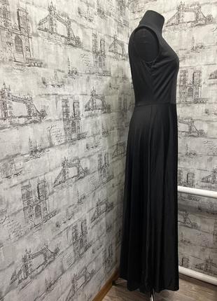 Черное долгое платье сарафан2 фото