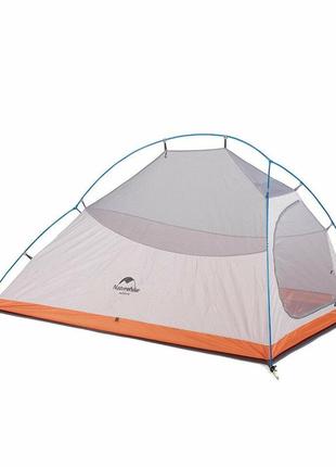 Намет надлегкий тримісний  з футпринтом naturehike cloud up 3 updated nh18t030-t, 210t, помаранчевий