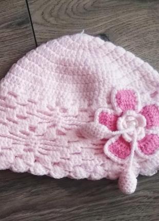Шапка шапочка дитяча шапочка детская нарядная вязаная