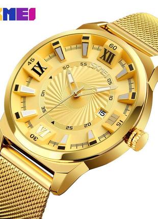 Годинник чоловічий наручний skmei 9166 gold gold оригінал