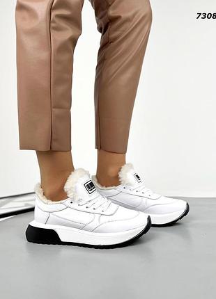 🔥 кожаные зимние кроссовки