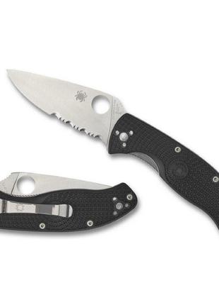 Ніж складний spyderco tenacious frn, напівсерейтор (c122psbk)