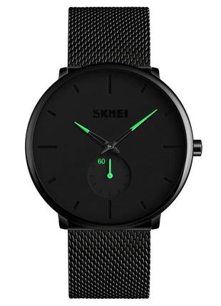 Чоловічий наручний годинник skmei 9185 green design2 фото