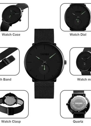 Чоловічий наручний годинник skmei 9185 green design3 фото