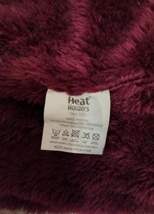 Теплая термо шапка с мехом внутри heat holders6 фото