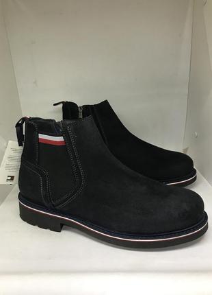 Черевики челсі чоловічі ( оригінал) tommy hilfiger corporate elastic suede boot fm0fm03053