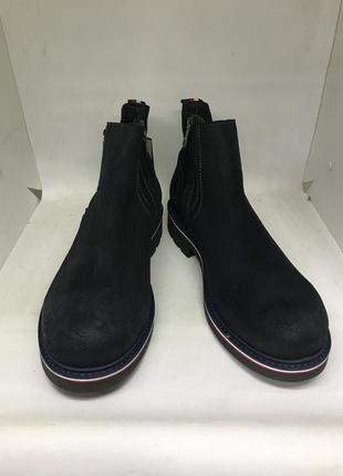 Черевики челсі чоловічі ( оригінал) tommy hilfiger corporate elastic suede boot fm0fm030532 фото