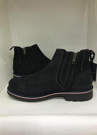 Черевики челсі чоловічі ( оригінал) tommy hilfiger corporate elastic suede boot fm0fm030535 фото