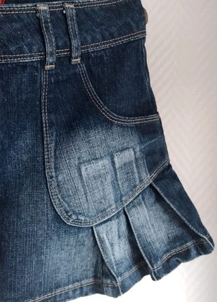 Трендовая джинсовая мини юбка низкая заниженная посадка защипы misswan супер качество тяжелый плотный деним5 фото