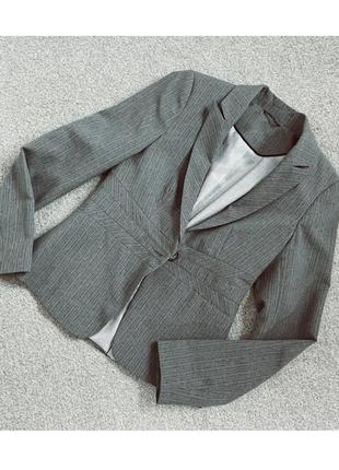 Пиджак жакет серый1 фото