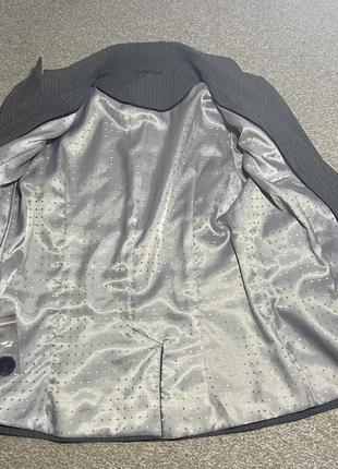 Пиджак жакет серый3 фото