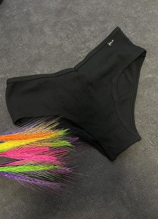 Трусы чёрные рубчик