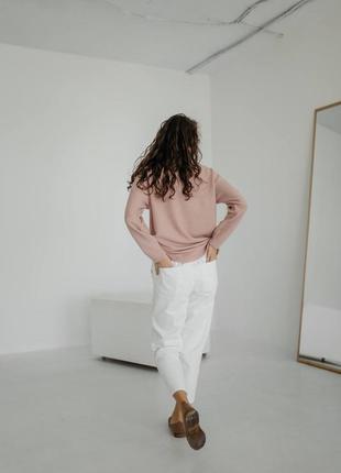 Женский свитер ангора нарядный белый бежевый розовый серый коричневый9 фото