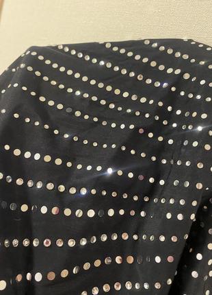 Боди черное с пайетками и блестками3 фото