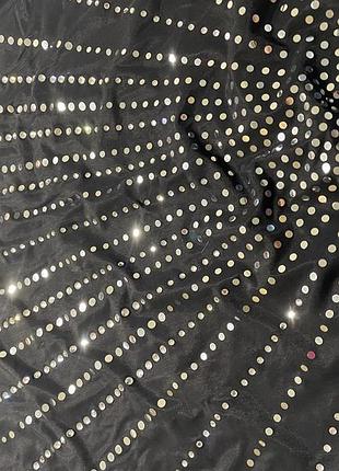 Боди черное с пайетками и блестками4 фото