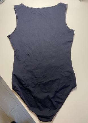 Боди черное с пайетками и блестками6 фото