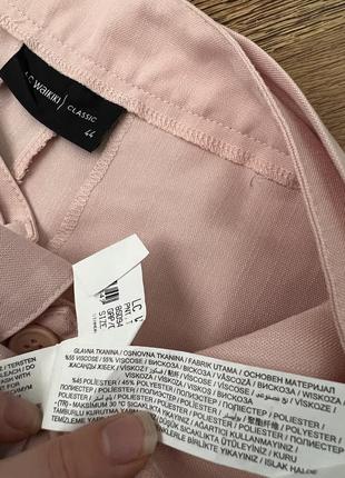 Класичні брюки пудрового рожевого кольору штаниlc waikiki5 фото