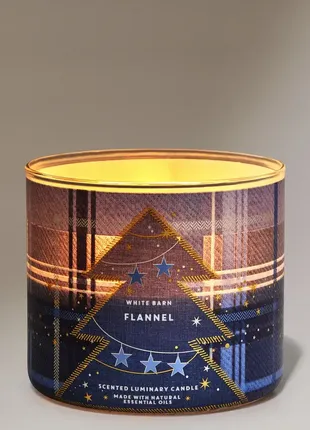 Трьохгнотова ароматична свічка bath and body works - flannel2 фото