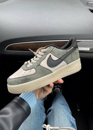 Замшевые кроссовки air force 1 low khaki. унисекс8 фото