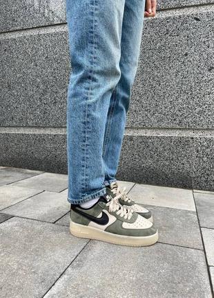 Замшевые кроссовки air force 1 low khaki. унисекс6 фото