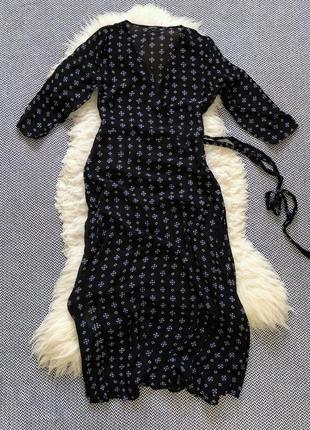 Платье полупрозрачное длинное в пол макси с распоркой принт узор вуаль2 фото