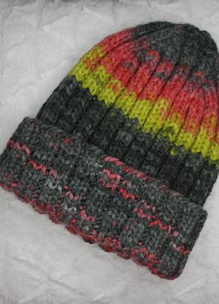 Шапка женская ручная работа handmade /50%шерсть  /эластичная/