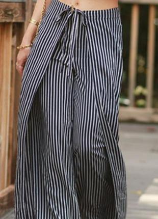 Длинная юбка-брюки на запах4 фото
