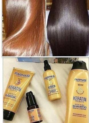 Комплекс для відновлення волосся кератиновий догляд з 2-х продуктів. знижка 5%!1 фото