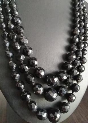 Ожерелье колье стекло винтаж английская