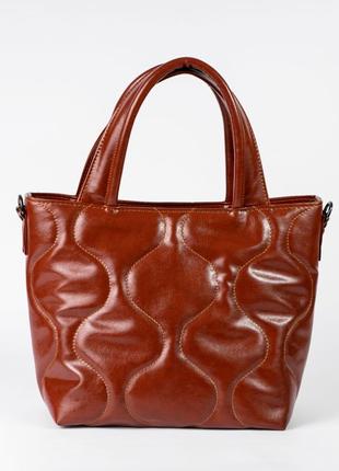 Женская сумка рыжая сумка с цепочкой рыжий шопер шоппер3 фото