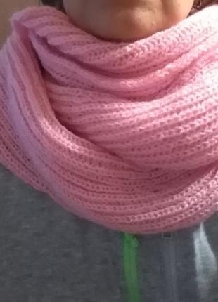 Об'ємний шарф снуд у два оберти, хомут(різні кольори)1 фото