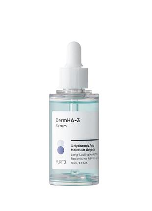 Зволожуюча сироватка з гіалуроновою кислотою purito dermha-3 serum, 50 мл